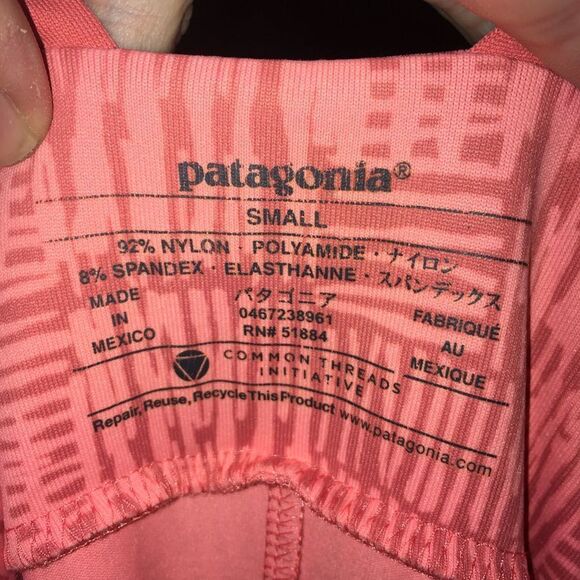 Patagonia v-neck two tone salmon pink athletic golfcore S knit dress - Picture 3 of 3